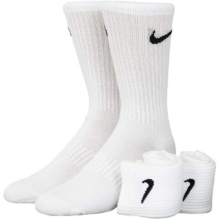 toelage banaan Stoutmoedig Nike Everyday Cushion Crew Training Socks, Unisex Nike Socks with  Sweat-Wicking Technology and Impact Cushioning (3 Pair), White/Black,  Medium - Walmart.com