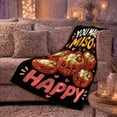 thumbnail image 6 of You Make Miso Happy Kawaii Soup Bowls Pun, Playful Artistic Scene, Warm Flannel Blanket for Sunroom and Reading Nook, Garden Lovers Valentine's Day Gift, Playful Home Decor, 6 of 9