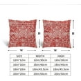 thumbnail image 3 of Red Boho Throw Pillow Covers 18x18 Inch Bohemian Carpet Ethnic Decorative Square Pillow Cases Bohemian Carpet Ethnic Cushion Covers Farmhouse Home Decor for Sofa Couch Outdoor Set of 2, 3 of 6