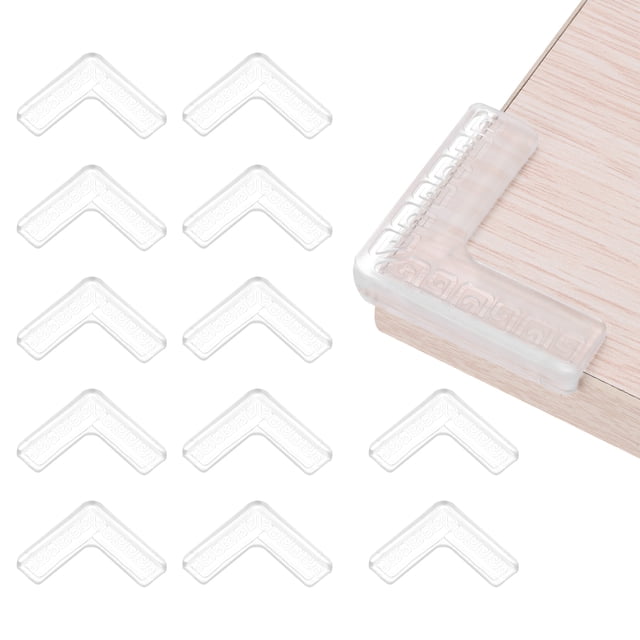 Uxcell Corner Protectors 12Pcs Table Corner Protectors Furniture Corner Guard and Edges Bumpers(Clear)
