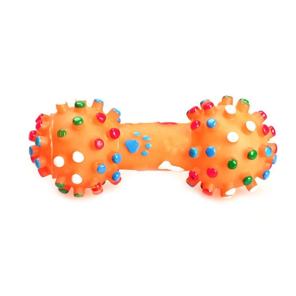 1Pc Pet Dog Chew Toy Bone Shaped Squeaky Rubber Toy for Puppy Dogs