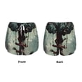 Adobk Zombie Flower Apocalypse Print Women's Workout Shorts for