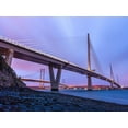 thumbnail image 2 of Frank, Assaf 24x19 White Modern Wood Framed Museum Art Print Titled - Queensferry Crossing in the evening, Scotland, 2 of 4