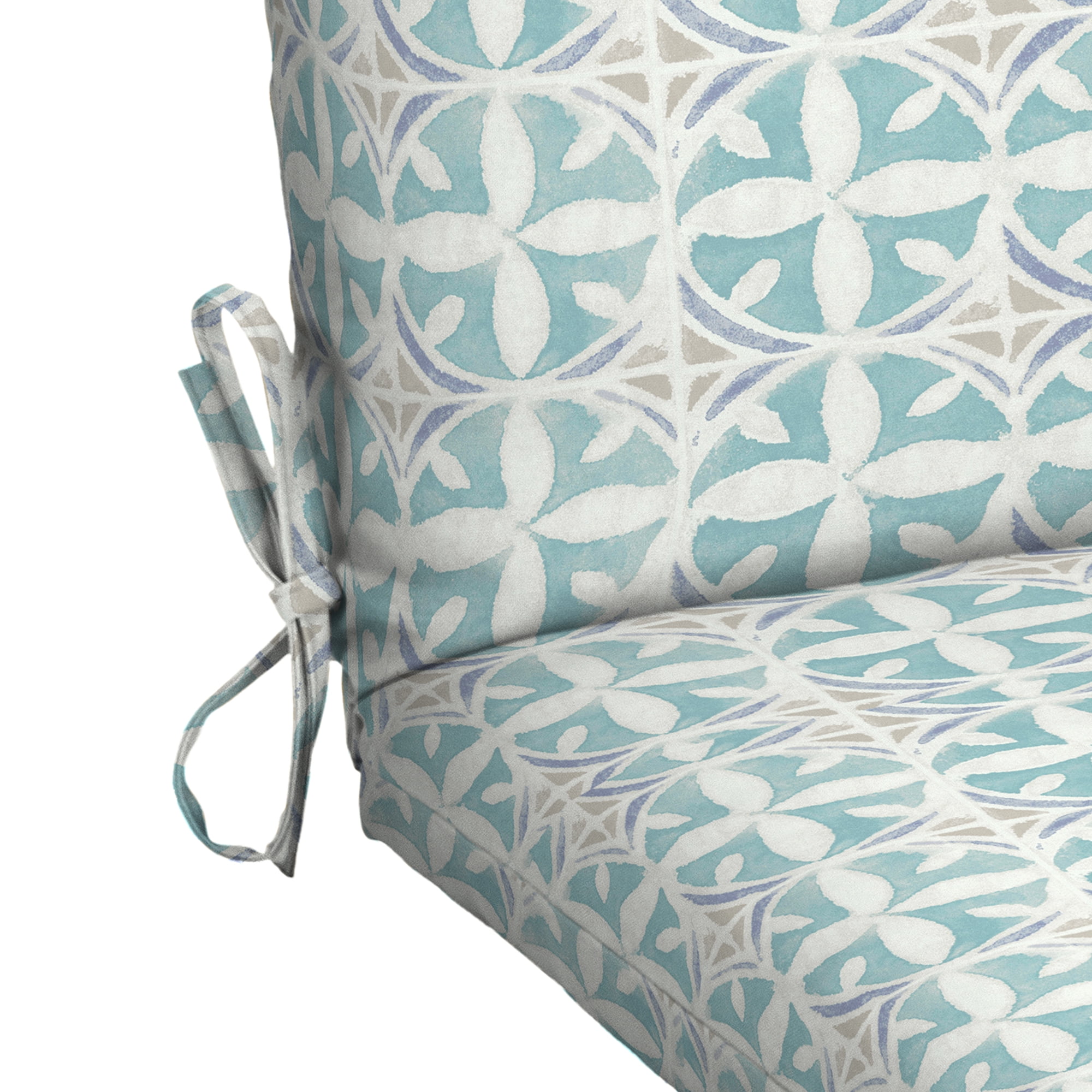 Mainstays 37"L x 19.5"W Sand Dollar Geo 1 Piece Rectangle Outdoor Chair Cushion