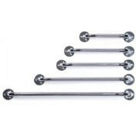 Lumex Grab Bars - 3016A: 16" Nickel Grab Bar, Knurled. 1 Each