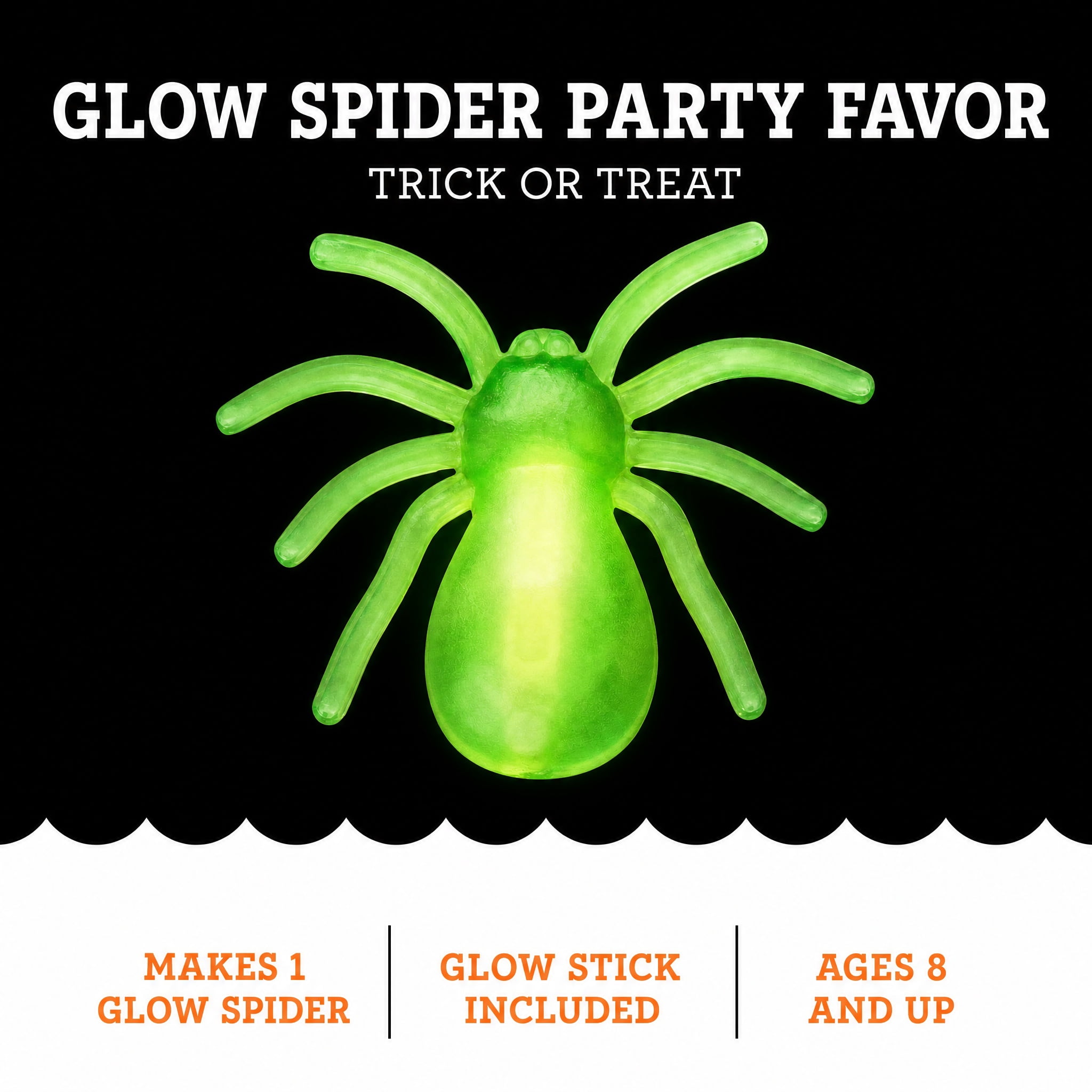 Glow Spider Party Favor, Green, Halloween by Way To Celebrate