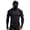 Black, variant on Men's Sunscreen Compression Hoodie with Integrated Mask Slim Fit Long Sleeve Shirts Men Rash Guard Performance Fishing Hiking Shirt with Thumb Holes