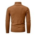thumbnail image 7 of Atkumj Mens Quarter Zip Pullover Fashion Warm Loose Ribbed Turtleneck Knit Sweater Casual Solid Color Long Sleeve Mens Pullover Sweater for Daily Walking M, 7 of 7