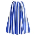 thumbnail image 4 of Maxi Skirts for Women Casual Comfort A line Summer Skirts Flowy Skirt Elegant Striped Midi Skirt Fashion for Daily Wear, 4 of 5