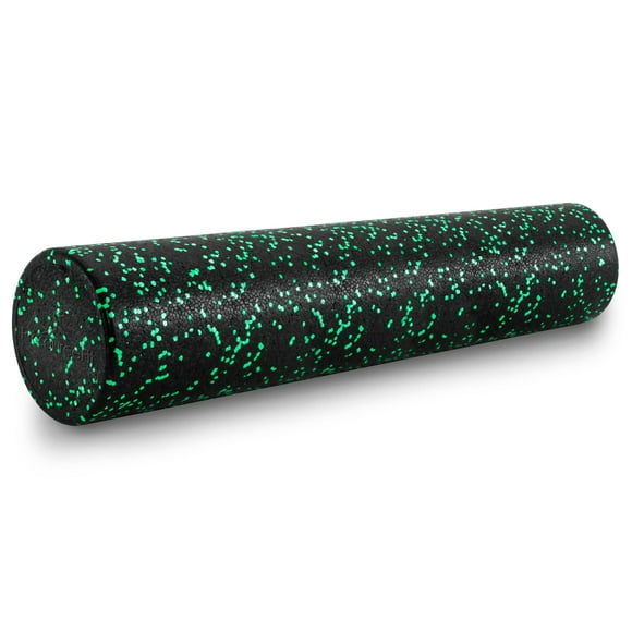 Prosourcefit High Density Foam Rollers 36 - Inches Long Firm Full Body Athletic Massage Tool For Back Stretching Yoga Pilates Post Workout Muscle Recuperation Black/Green