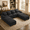 Black, variant on Rophefx 116.5" Oversized Modular Cloud Sectional Couch, Large Chenille U Shaped Sectional Sofa Couches with 2 Ottoman, Deep Seat For Living Room, Black