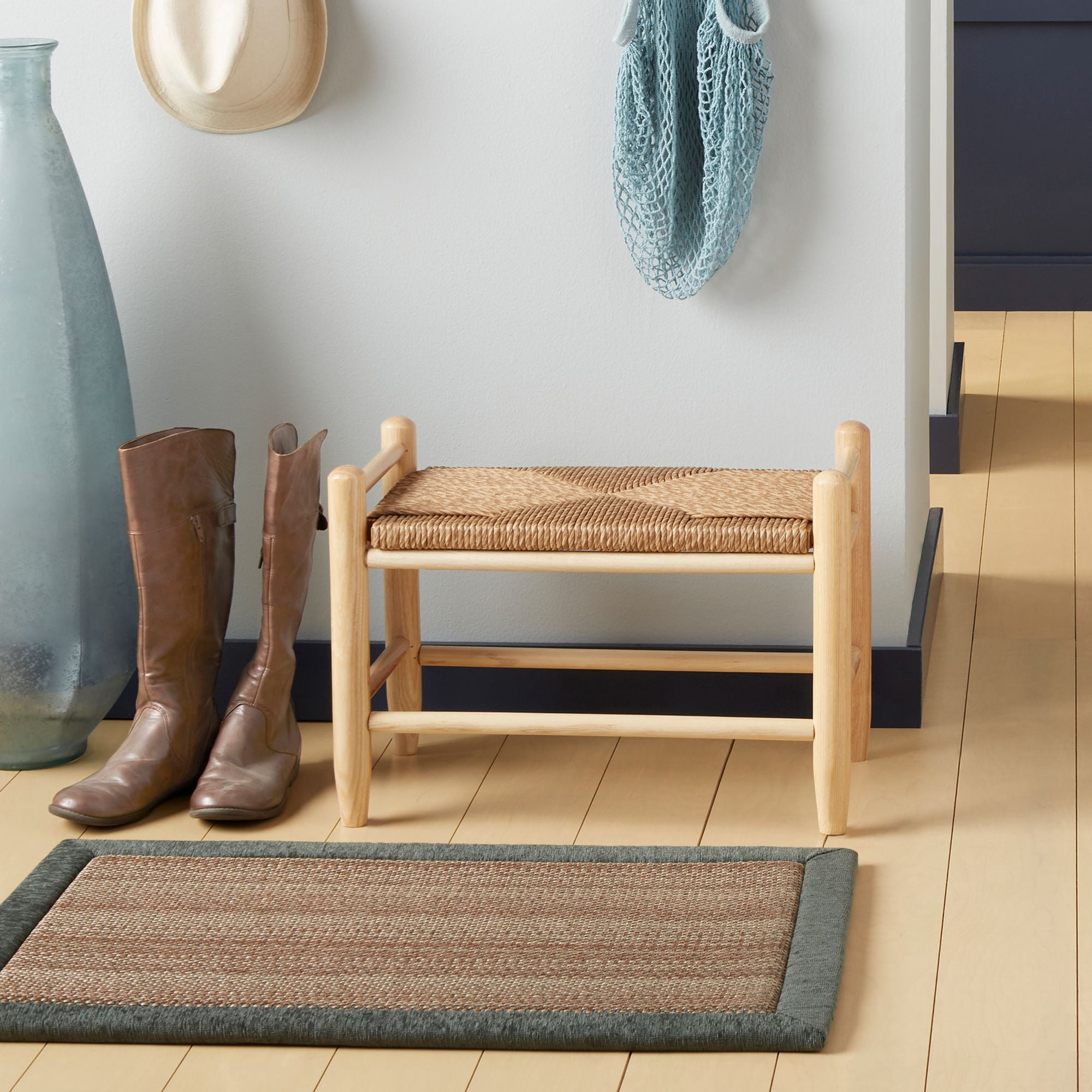 Brookstone Gentle Step Decorative Modern Textured Accent Rug, Sage, 20"x31"