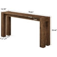 thumbnail image 2 of TRIBEWOOD 70.9" Solid Wood Console Table, Narrow Long Sofa Table Behind Couch for Living Room, Brown, 2 of 5