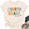 thumbnail image 4 of Godmerch Fourth Grade Teacher Shirt for Women Back to School Cute Classroom Graphic Tee Teacher Gift, 4 of 8