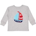 thumbnail image 3 of Inktastic Sailboat, Sailing Boat, Sails - Red White Blue Boys Long Sleeve Toddler T-Shirt, 3 of 5