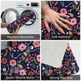 thumbnail image 3 of Sikiie Dancing Skeletons Floral Garden Print Flannel Anti-slip Floor Mat 16x24in, Thickened Dustproof Entrance Door Mat Floor Mat for Kitchen, Bathroom, Laundry Room, 3 of 7