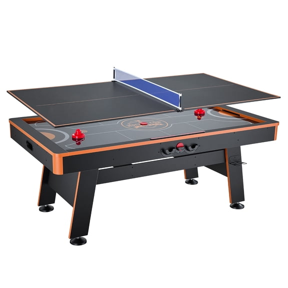 VEVOR 3-in-1 Combo Game Table Set 80" Air Hockey Ping-Pong Dining Table, Space-Saving for Family Game Room Entertainment, Multi Combination Arcade Hockey Table, Complete Accessory Set Included
