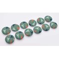 thumbnail image 7 of IBA Indianbeautifulart Green 25 Mm Scales Geometric Printed Canvas Fabric Buttons Round 2 Hole&nbsp;Decorative Buttons For Sewing Crafting Pack Of 50, 7 of 7