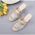 thumbnail image 5 of OAVQHLG3B Dress Sandals for Women Summer Ladies Breathable Cloth Slippers Sandals Casual Flat Women's Shoes, 5 of 5