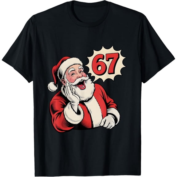 67 Christmas Funny Six Seven Meme Santa Claus Skateboard Adult T-Shirt