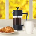 thumbnail image 4 of French Press Coffee Maker 12oz - Borosilicate Glass Coffee Press Single Cup French Press 3 cup Capacity Black, 4 of 7