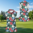 thumbnail image 5 of Jeiento Tropical Hibiscus Floral Matching Golf Shirts for Couples Men's Short Sleeve Golf Shirt Women's Sleeveless Tennis Tank Top Quick Dry Moisture Wicking Summer Couple Golf Outfit Activewear Set, 5 of 7
