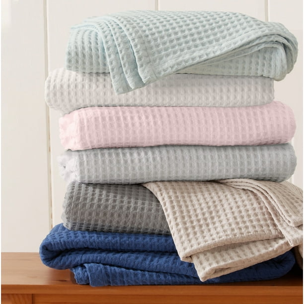 Great Bay Home 100 Cotton Waffle Weave Blanket