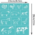 thumbnail image 2 of 2Pcs Silk Screen Stencils Self-Adhesive Silk Screen Printing Stencils Farm Animal Theme Screen Printing Template for Painting on Wood-220x280mm, 2 of 6