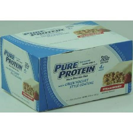 Pure Protein Greek Yogurt Nutrition Bar, Strawberry, 1.76 OZ, 6