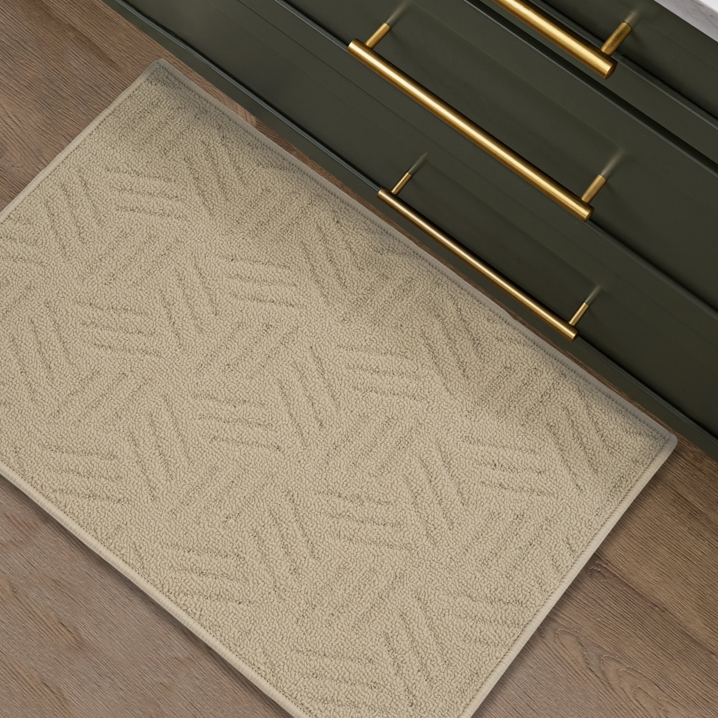 Mainstays Solid High Low Loop Kitchen Mat 18"x 27" Papyrus Beige