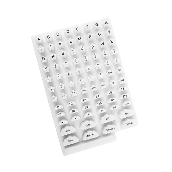 Silicone Keyboard Protector Covers Keycap Height Increaser Stickers Nail-Friendly Keyboard Risers For Ergonomic Typing