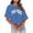 bleu, variante sur HXWCHs T-Shirt Essentiel pour Femmes Été Décontracté Col Rond T-Shirt pour Femmes Doux Léger Imprimé Lettre Haut Confortable Usage Quotidien TG Noir