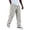 Grey, variant on Men's Corduroy Pants, Elastic Waist Straight Leg Casual Trousers with Ribbed Texture, Retro Style Streetwear Pants for Everyday Wear Blackish Green L