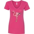 thumbnail image 3 of Inktastic Pink Flamingo Women's V-Neck T-Shirt, 3 of 5