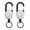 White 2pcs, variant on HUANLEDASH 2Pcs Heavy Duty Retractable Keychain Badge Holder Multi Tool Carabiner Clip Keys Badges Tactical ID Reel with Retractable Cord