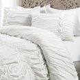 thumbnail image 4 of Lush Decor, Très Grand, Ensemble de Couette Blanche Darla 3 Pcs, 4 of 4