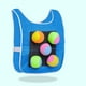 thumbnail image 1 of Juguetes de piscina, juguetes para bebés, juguetes para niños pequeños, juego de pelota adhesiva para niños con 5 pelotas, divertido deporte al aire libre para niños, juego al aire libre, chaleco de p, 1 of 7