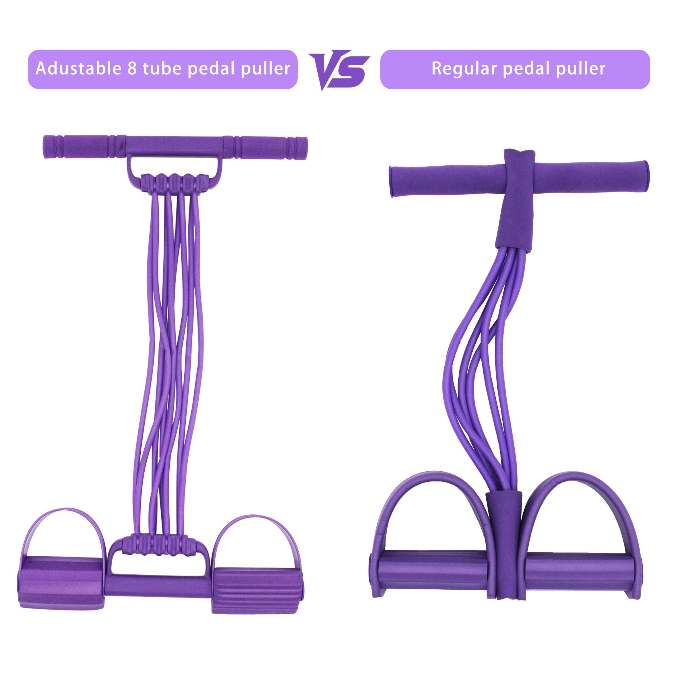 Pedal Resistance Bands with Handles, Multi-Function Tension Rope Band & Pedal Puller Resistance Band for Abdomen/Waist/Arm/Leg Stretching Slimming Training