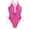 Hot Pink, variant on Yghzkop Swimsuits for Women Solid Color Backless One Piece Swimsuit Adjustable Halter Neck Monokini Sexy Cutout Swimwear Tummy Control Bathing Suit