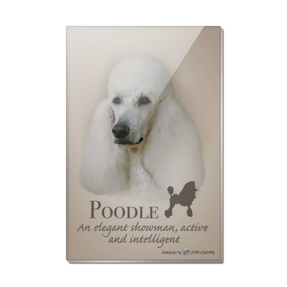 Poodle Dog Breed Rectangle Acrylic Fridge Refrigerator Magnet