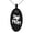 Black, variant on Gold Plated Stainless Steel Pixel I Heart Mom Small Oval Charm Pendant Necklace