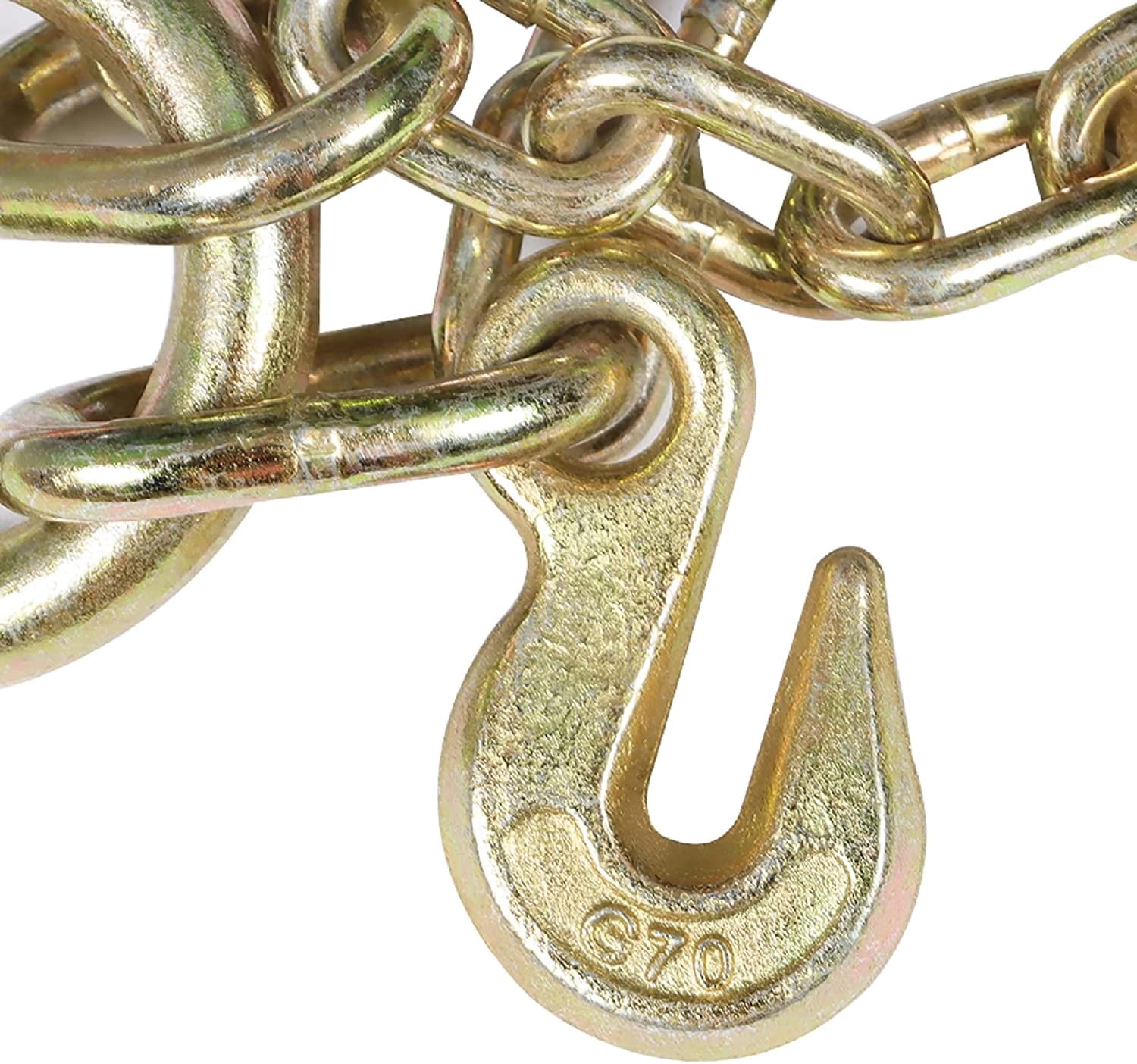EPOTOOR V-Chain Bridle w/ 8" Medium J Hooks, T- Hook & J-Hook w/Grab Hooks 5/16''x3' G70
