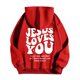 thumbnail image 5 of MHFRRA Sudadera con Capucha y Sudadera para Hombre, Jersey de Manga Larga con Estampado Delantero y Trasero para Uso Informal, Corte Holgado, Ideal para Otoño E Invierno Rojo, 5 of 5