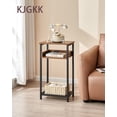 thumbnail image 7 of Tall Side Table, 30 inch High End Table, Small Entryway Table, Bedside Table for Living Room and Bedroom, Rustic Brown & Black, 7 of 7