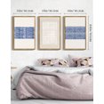 thumbnail image 5 of SHENIFY Abstract Boho Art Framed Wood Blue White Grunge Geometric Wall Decor Minimalist Bohemian Bedroom Decor Canvas Prints for Living Room 16x24in3pcs FRAMED, 5 of 6