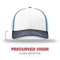 thumbnail image 3 of Richardson Pulse Sportmesh with R-Flex Cap, S-M, White-Columbia Blue-Navy Tri, 3 of 6