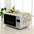 thumbnail image 3 of Bangus Microwave Oven Cover Dust Oil Proof Cloth with Storage Pockets Cotton Linen Kitchen Toaster Appliance Protector, 3 of 5