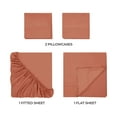 thumbnail image 2 of Superior Egyptian Cotton 300 Thread Count Deep Pocket Sheet Set, California King, Pumpkin, 2 of 10