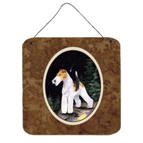 Carolines Treasures SS8503DS66 Starry Night Fox Terrier Wall or Door Hanging Prints 6x6 multicolor