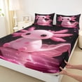 thumbnail image 3 of Feelyou Cute Pink Axolotl Full Size Sheets, Magic Animal Bed Sheets, Dreamy Glitter Stars Galaxy Sheet Sets, Ultra Soft Bedroom Decor, 4-Piece, 3 of 7